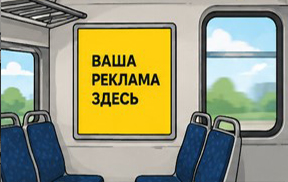 Реклама в электричках, поездах