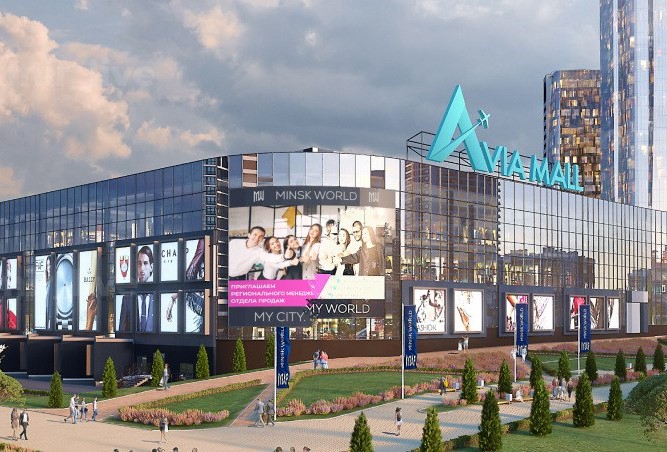 Новый медиафасад в Минске на ТОЦ "Avia Mall"