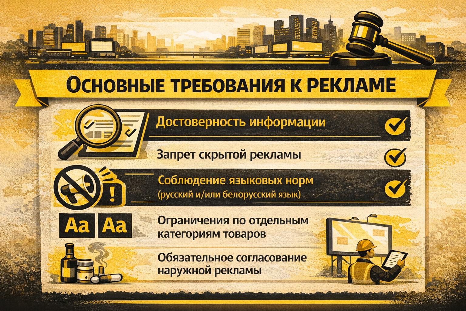 Основные требования к рекламе в РБ